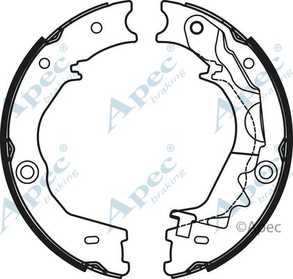 APEC BRAKING Piduriklotside komplekt,seisupidur SHU797